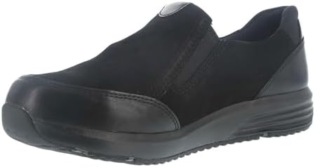 Rockport Work Womens Trustride Work Safety Toe Slip-On Oxford, Black , 9 Wide | Image 4