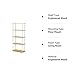 Furinno TURN-N-TUBE Storage Shelves, 5-Tier Book Shelf, Corner Shelf, Toolless Open Shelves, for Organization and Storage, Living Room, Garage, Home Office, Beech