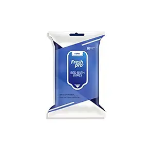 Freshpro Bed Bath Wipes Blue,32cm*32cm (10 Count)
