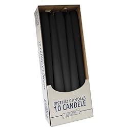 Giorgio Risthò - Velas cónicas de Cera para candelabro. Color Marfil. Dimensiones: 2,2 x 25 cm. 10 Unidades.