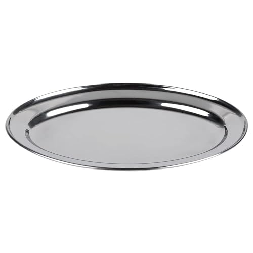 Image of KMW Stainless Steel Oval Platter 40 cm (0.7 mm) | for Effortless Food Preparation | Professional-Grade Build