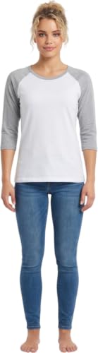 Image of ToBeInStyle Women's Classic Two Color Cotton Baseball T-Shirts
