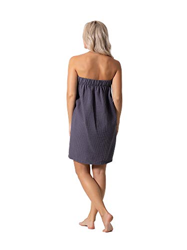 Image of Turkish Linen Women's Waffle Spa Body Wrap with Adjustable Closure