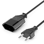 deleyCON – deleyCON 1m Stromkabel Verlängerung Typ-C Eurostecker Buchse
