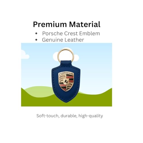 Image of GENUINE Porsche Crest Keyring (Blue)