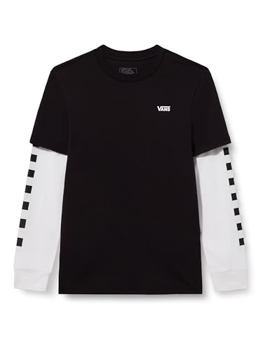 T-shirt Vans garçon style deux-en-un avec manches longues imprimées skate