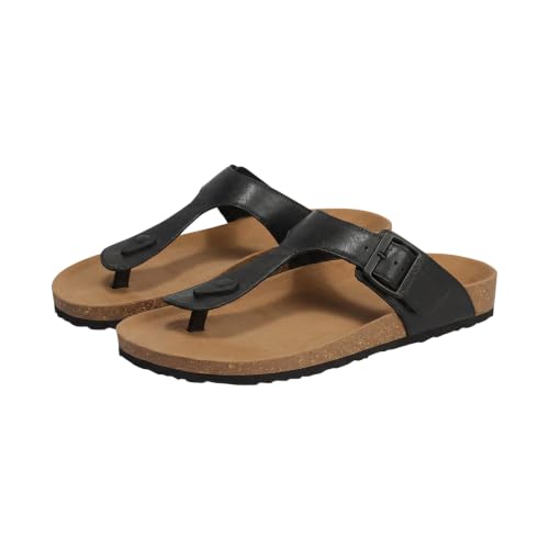 Image of Neeman's Cork Thong Sandals | Sandals for Men | Stylish & Fashionable | Lightweight Comfortable Durable | Slip On Adjustable Strap Sandals for Men | Everday Comfort Chappal (Tan, UK10)