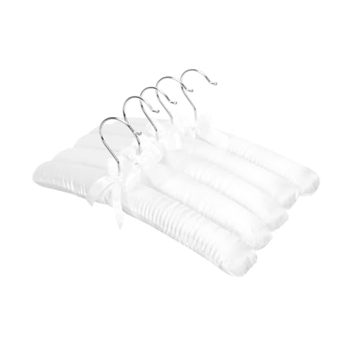 Unomor 5 Pcs Clothes Hangers Children Hangers Closet Hangers Trouser Hanger Skirt Hanger Clothes Hanger Coat Hangers Suit Hangers Pant Hangers Creative Clothes Hanger White Fabric