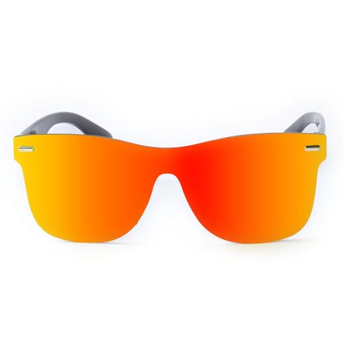 One-Piece Mirror Lens Sunglasses UV400 Protection Frameless Shades for Men & Women for Driving, Travel & Fashion4