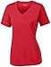 Women's Athletic All Sport V-Neck Tee Shirt in 12 Colors,Medium,True Red