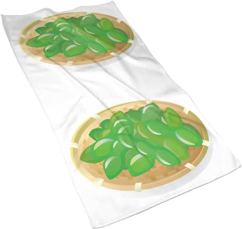 タオル バスタオル 枝豆 前菜 日本料理 お通じ フェイスタオル 人気 柔らか肌触り ふんわり 瞬間吸水 速乾 抗菌防臭 厚手 家庭用 ホテル スポーツ 業務用 幼稚園 マイクロファイバー かわいい おしゃれ (70×40cm)