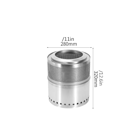 Incinérateur d'extérieur portable en acier inoxydable pour le camping, la cour, le jardin, les poêles chauffants, foyers, utilisation en intérieur/extérieur, idéal pour l'élimination des déchets de
