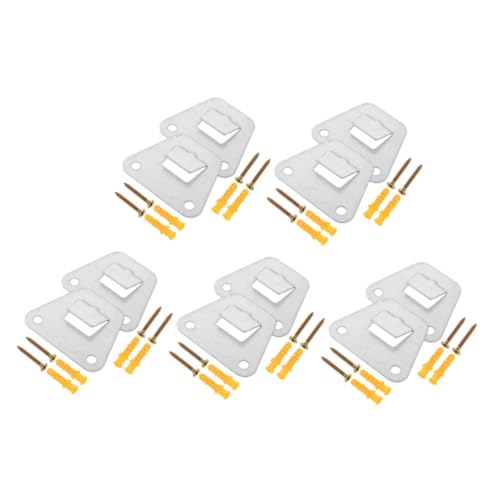 ULDIGI 10 Piezas Soportes de Pared para Ventiladores Reforzado Resistente Soporte Oculto para Ventiladores Oscilantes Inicia Incluso Tornillos de Fijación Compatible Industriales y Uso