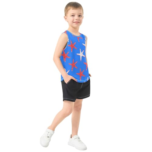 J JOYSAY Starfish Marine Creature Boys Tank Top Sleeveless Muscle Shirts Quick Dry Kids T-Shirts 3-15T4