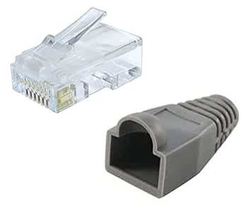 Rhinocables RJ45 Cat5e Ends And Boots Crimp Plug End For NETWORK Cable