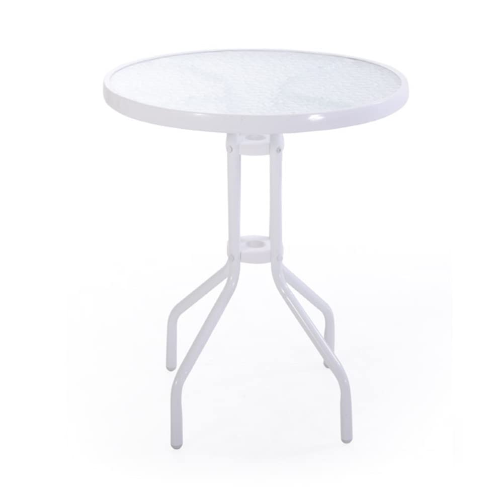 Verdelook Tavolino da Esterno Vetro Temprato 5 mm 60x60 h71 cm