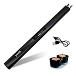 Velnod Electric Lighter Candle Lighters - Christmas Gifts Stocking Fillers for Women Lighters for Candle USB Rechargeable Plasma Arc Lighter (Black)