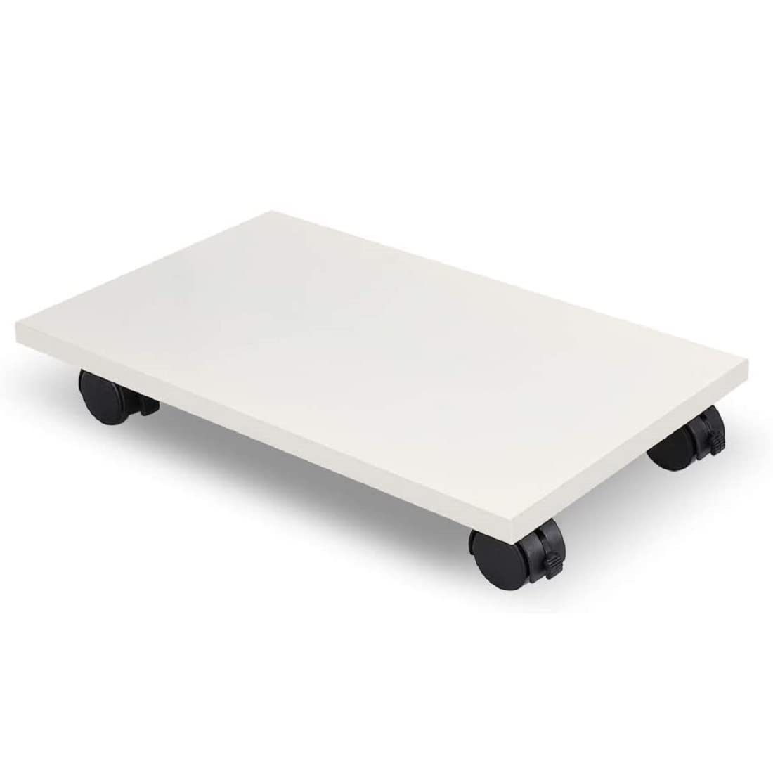 UniShop UniArt Heavy Duty Wooden CPU Trolley Computer Desktop Tower ...