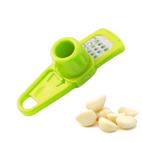 Image of 1PCS Garlic Crusher Tool, Manual Garlic Masher with Detachable Design for Kitchen Cooking, Household, and Food Preparation(Green,F)