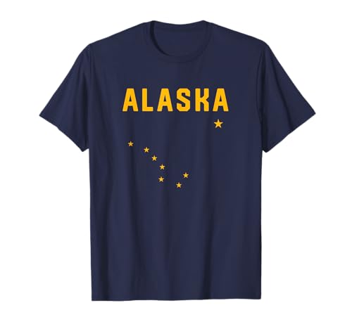 I Love Alaska Minimalist State Flag T-Shirt