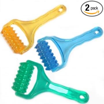 ACi manual body massager roller handheld cellulite massage tool for neck head foot hand leg (pack of 2)