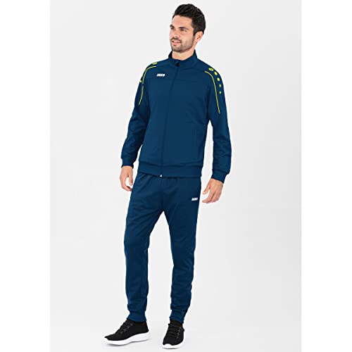 JAKO Herren Polyesterjacke Classico, Nightblue/Citro, XXL – Ansicht 4