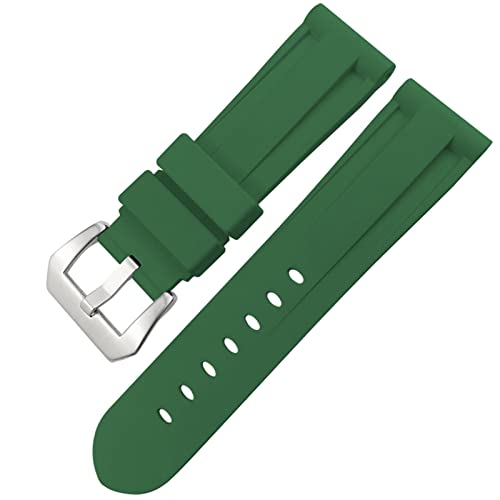 Bracelet caoutchouc 26mm anti transpiration avec boucle papillon securisee