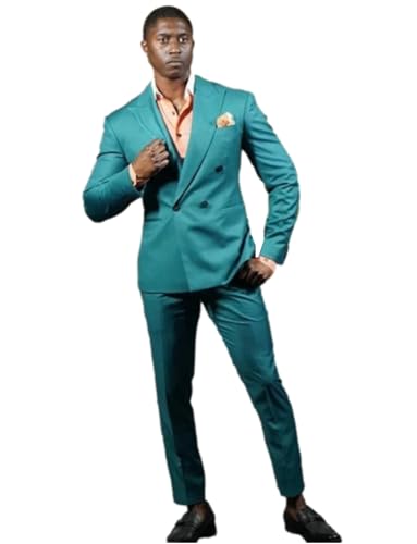 Costume pour dîner de mariage officiel élégant avec veste double boutonnage et pantalon homme
