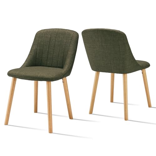 Goeurvant Set De 2 Sillas De Comedor Sin Brazos, Tapizadas En Poliéster Verde Hierba, Cojín Grueso Para Un Máximo Confort. Ideal Para El Comedor Y La Decoración Moderna Goeurvant Set De 2 Sillas De Comedor Sin Brazos, Tapizadas En Poliéster Verde Hierba, Cojín Grueso Para Un Máximo Confort. Ideal Para El Comedor Y La Decoración Moderna