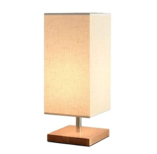 Lampe en bois massif moderne E27 pour table de chevet élégante