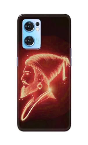 Image of PRINTFIDAA Printed Hard Back Cover Case for Oppo Reno7 5G | Oppo Reno 7 5G Back Cover (Chatrapati Shivaji Maharaj) -112