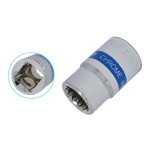 Image of TAPARIA Socket made of Chrome Vanadium Steel 6 Point Deep /Long Socket (Silver), C19 of 3 /4 inch (19mm) square drive size, Suitable for Automobile, Industrial, Fabrication, Professional & Home Use