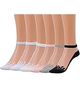 IYOU 6 Paare Glas Mesh-Socken Graue Knöchel durchsichtige Socken Atmungsaktiv Transparent Spitze ...
