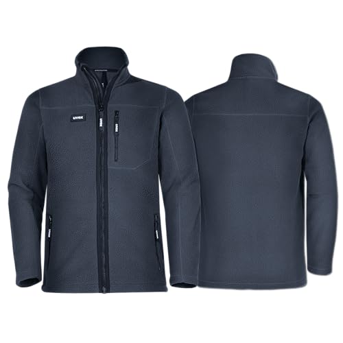 Uvex Echor Fleecejacke - Herren Arbeitsjacke mit Sherpa Fleece - Dunkelblau...