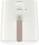 Philips Essential Air Fryer - 4.1 L Pan, Deep Fryer without Oil, Rapid Air Technology, HomeID Recipe App, Time & Temp Control, White (HD9200/21)