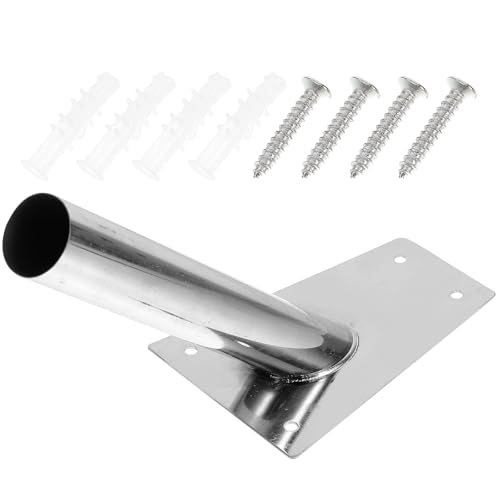 WRITWAA Supporto per Asta Portabandiera Regolabile in Alluminio Resistente, Staffa di Montaggio da Parete per Pennoni su Terrazze e Spazi Esterni, Base Stabile per Bandiere Esterne