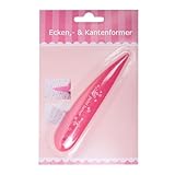 Nähmit Ecken- und Kantenformer 2,5cm x 12,6cm Pink - Kunststoff-Werkzeug zum Ausformen von Ecken, Kanten & Rundungen – Ideal für Filz, Stoff & Papier