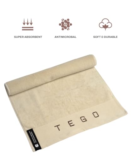 Image of TEGO Fit Anti-Microbial Gym Towel | 600 GSM | Ringspun Cotton | Odour-Free, Super-Absorbent | for Gym, Sports & Equipment Protection | 30x16 inch | Hygiene Control