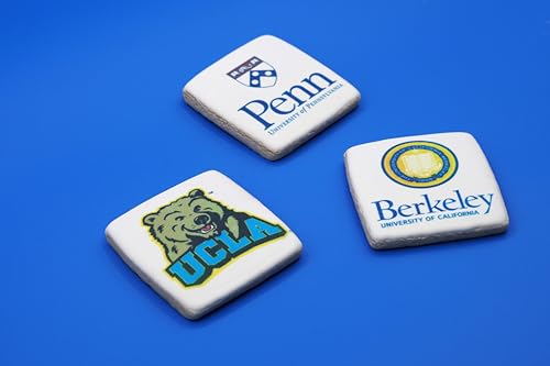 Graduation Custom Cookies Decorated With Any Design INDIVIDUALLY WRAPPED Personalized Cookies With School University Logo, Image (12 in Pack, Square) - Thumbnail 5