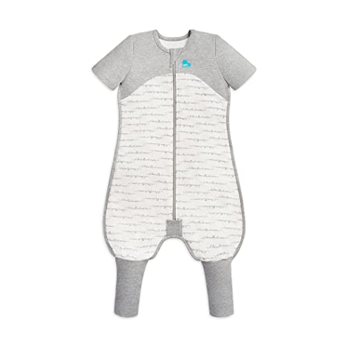 Image of Love to Dream Organic Toddler Wearable Blanket w/Footies (12-24 Mo), Super Soft Sleeping Suit, 1.0TOG White