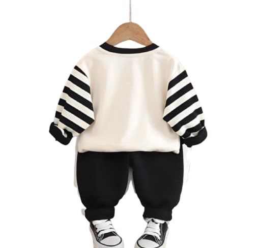 Image of Sundar Fashion Baby Boys & Girls Panda Print Clothing Set | Full Sleeve Cotton Sweatshirt & Pants | Soft Winter Outfit for Infants & Toddlers (0-3 Months to 5-6 Years)