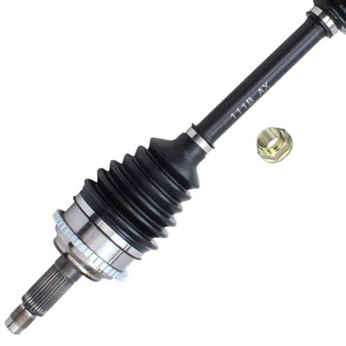 Image of Detroit Axle - 4CYL 2pc Front CV Axles for 2006-2009 Ford Fusion 2003-2008 Mazda 6 2006-2009 Mercury Milan, 2004 2005 2007, Driver and Passenger Side CV Axle Shafts Assembly Replacement