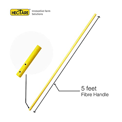 Image of HECTARE Agriculture Hand Weeder - 5 Foot Pole, 8 inch Blade for Efficient Weed Control - Manual Weed Remover Tool, Self-Sharpening Steel, Ideal for Small Weeds