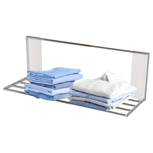 Estante magnético plegable: estante para lavadora y refrigerador, herramienta retráctil, accesorio utilitario portátil para interiores, diseño compacto de almacenamiento en el hogar | Guía de almacena