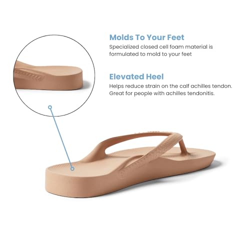 Image of Archies Arch Support Flip Flops for Men & Women - Orthotic Sandals for Plantar Fasciitis Relief - Lightweight, Cushioning, Shock-Absorbing Thong Sandals for Walking, Foot Pain & All-Day Comfort