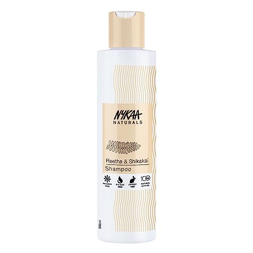 Nykaa Naturals Shampoo, Reetha and Shikakai, 6.76 oz - Hair Growth Shampoo - Revives Dull Hair and Strengthens Roots - Safe for Colored Hair