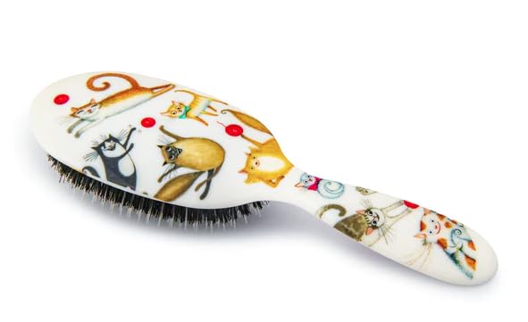 Rock & Ruddle Natural Mixed Boar Bristle Hair Brush for Women and Kids (Small/Travel Size, 17.5cm) - Image 2
