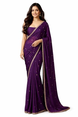 Image of NoseQueen Women Beautiful Soft Silk Designer Saree with blouse