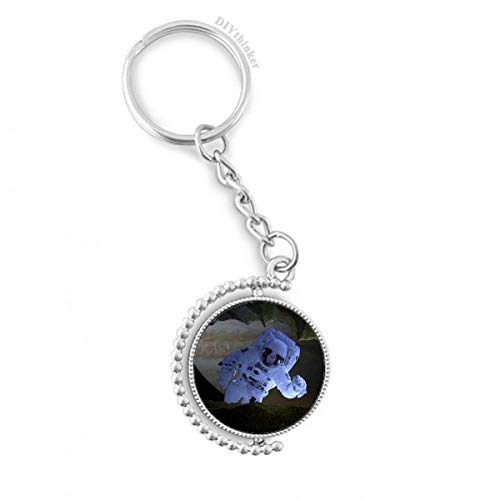Porte-clés rotatif galaxie astronaute multicolore 3x9 cm pour clés de voiture