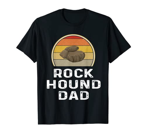 Funny Geology Rock Hound Papá Padre Retro Mineral Collector Camiseta